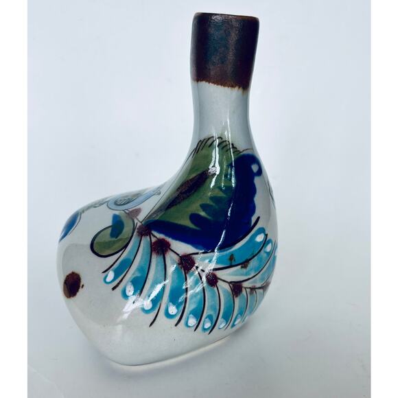 Vintage Ken Edwards El Palomar Tonala Bud Vase Mexican Pottery Scorpion Signed - Picture 2 of 7